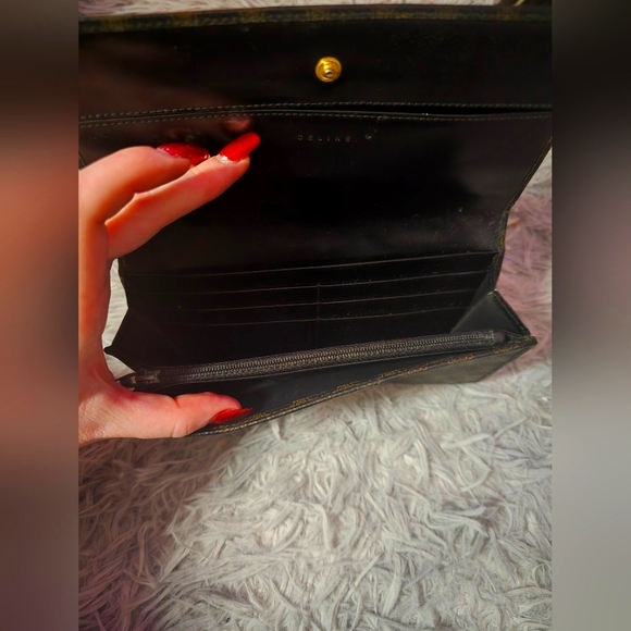 Celine Macadamia Brown & Black Signiture Long Wallet (EUC)(SEE PICS) - Picture 5 of 7